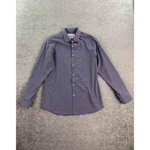 Mizzen Maine Shirt Men Extra Large Blue Red Check Trim Leeward Stretch Premium